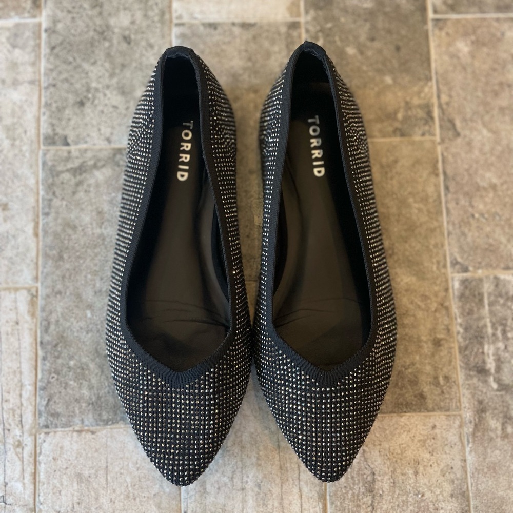 Torrid Sparkle Rhinestone Ballet Flats ✨ - Picture 3 of 4